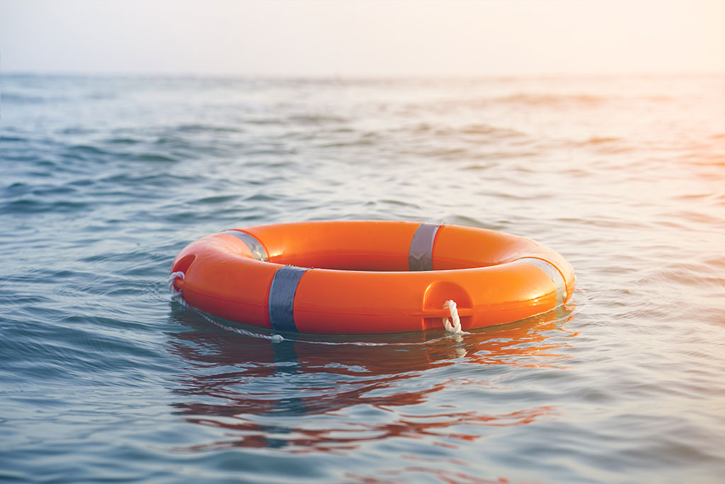 life preserver floating in water